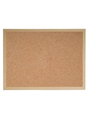 İnter 30x45 cm Mantar Pano MDF Çerçeve 1 Adet Doğal Renkli Etkili Organizasyon