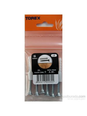 Plastik Dübel 10Mm+ 6X50 Sunta Vidası 6 Adet