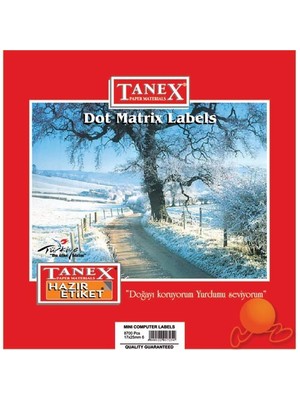 Tanex 17x25 mm Bilgisayar Etiketi