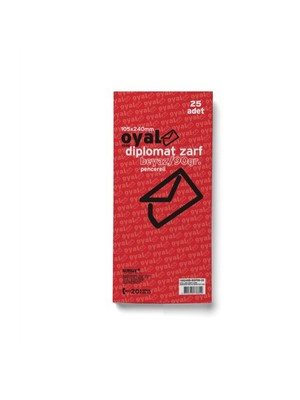 Oyal Zarf Diplomat 10.5X24 90Gr Beyaz Pencereli 25'li