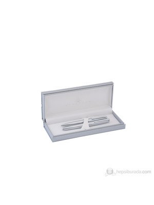 Steelpen Parlak Krom Dolma Kalem + Tükenmez 2357