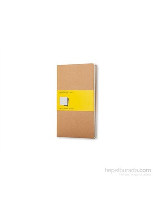 Moleskine Cahier 3Lü Defter  Kraft Kareli, Cep Boy 6 Qp412
