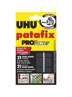 UHU PATAFİX PROPOWER 21 Parça Siyah Hamur Yapıştırıcı Dış Ortamlara Dayanıklı