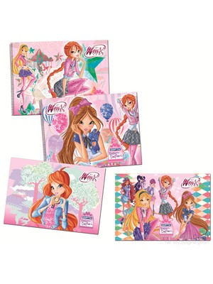 Winx Club Gıpta Winx Spiralli Resim Defteri Karışık Kapak 35x50 15 Yaprak