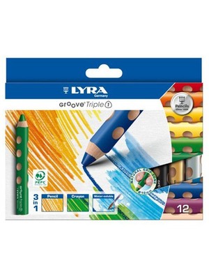 Lyra 3'Ü Bir Arada Boya Kalemi Kuru-Sulu-Pastel Boya 12Li L3831120