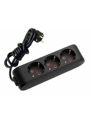 Viko Multi-Let Siyah Üçlü Priz Topraklı Kablolu Çocuk Korumalı 3 Metre-Siyah 90133303