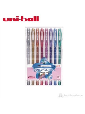Uni-ball Signo Noble Metal Jel Mürekkepli Kalem 8'li Paket (UM-120NM)