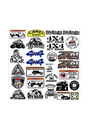 Sticker Master Jeep Off Road Stıcker Set Oto Motor Pc Etiket