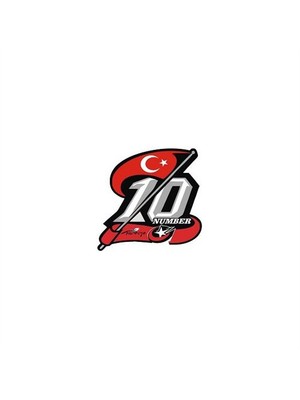 Sticker Master 10 Numara Bayrak Sticker Oto Motor Pc Etiket