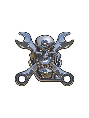 Sticker Master Piston Kurukafa Sticker Oto Motor Pc Etiket