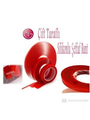 LG Kırmızı Çift Taraflı Bant ( 1,5cm x 5mt )