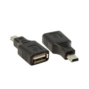 Ti-Mesh Usb A F - Mini 5P M - Nickel/Black