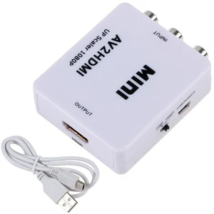 Ti-Mesh Composite Av Cvbs 3Rca To Hdmı Video Converter Adapter Box Upscaler 720P 1080P