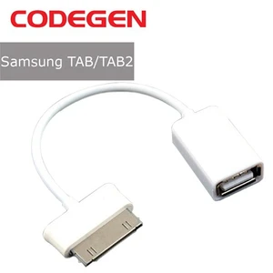 Samsung Galaxy TAB/TAB2 USB Çevirici Beyaz OTG Kablo