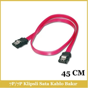 Ti-Mesh Sata Kablo Klipsli 7P/7P - 180/180Derece 45Cm Bakır