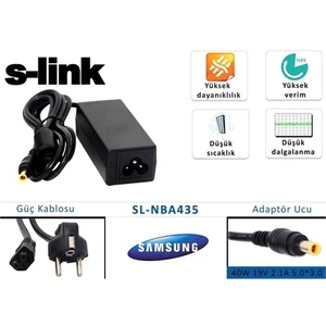 Sl-Nba435 40W 19V 2.1A 5.0*3.0 Samsung Notebook Standart Adaptör