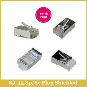 Ti-Mesh Rj-45 8P/8C Plug Shielded 50Adet