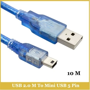 Ti-Mesh Usb 2.0 Am / Mini (B) 5Pin Round,Gold Açık Mavi - 10M