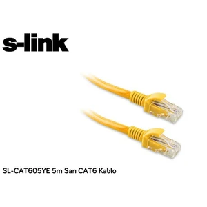 Sl-Cat605ye 5M Sarı Cat6 Kablo