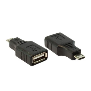 Ti-Mesh Usb A F - Mikro 5P M - Nickel/Black