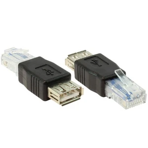 Ti-Mesh Usb A F - Rj45 - Nickel/Black