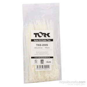 Beyaz Kablo Bağı 4.8-203 100Lü Paket