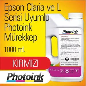Claria Ve L Serisi 1 Litre Kırmızı Mürekkep