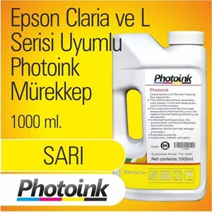 Claria Ve L Serisi 1 Litre Sarı Mürekkep