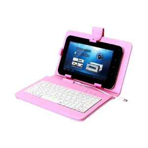 Kb-Tab07 Pembe 7` Mini Usb Türkçe Q Klavye + Tablet Pc Kılıfı