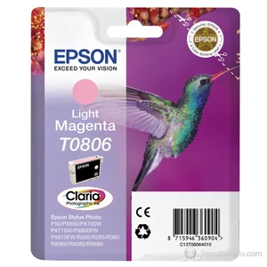 C13T08064021 / T0806 Açık Kırmızı Mürekkep Kartuş