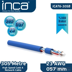 %100 Bakır 305 Metre High Speed Cat6 Network Kablosu (ICAT-305B)
