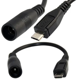 Ti-Mesh Dc 5.5Mm X 2.1Mm Barrel Jack To Micro Usb B 5P Male Power Connector Short Kablo - 20Cm