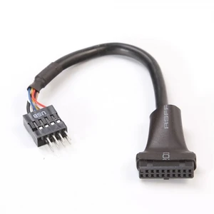 Ti-Mesh 4" Usb 3.0 20-Pin Motherboard Header Female To Usb 2.0 8-Pin Male Adapter - 10Cm