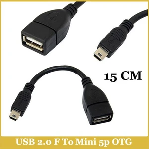 Ti-Mesh Mini Usb 5 Pin Host Cable Male To Usb A Female Otg Adapter Android Tablet Pc - 15Cm