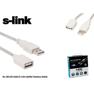 Sl-Ue135 Usb2.0 15M Şeffaf Uzatma Kablo