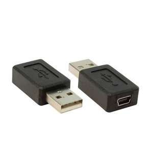 Ti-Mesh Usb 2.0 A M / Usb Mini 9P F Dönüştürücü - Nickel/Black