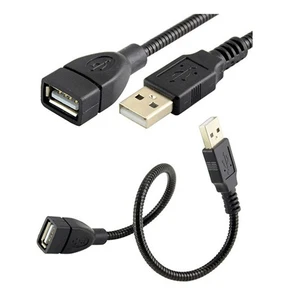Ti-Mesh Flexible Usb2.0 Male To Female Stand Holder Sync Data Power Extension Kablo - 30Cm