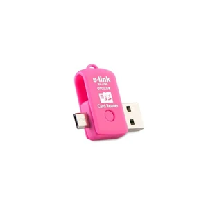 Sl-U94 Pembe Usb To Mikro 5 Pin + Kart Okuyucu Otg Çevirici