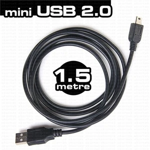 Mini USB 2.0 1.5m Şarj ve Data Kablosu (PS3 kol şarj kablosu)(DK-CB-USB2MINIL150)
