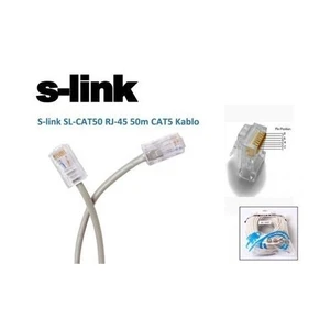 Sl-Cat50-Rj-45 S-Lınk 50 Metre Cat5 Utp Patch Cord Kablosu Rj-45