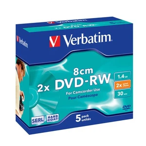 DVD-RW Mini 1.4GB 8Cm 2X Hızında 5'li Kutu 43514