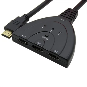 Ti-Mesh 3 Port Hdmı Auto Switch Pigtail 3 İn 1 Out Switcher Splitter 1080P Adapter Kablo - 25Cm