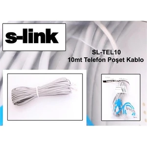 Sl-Tel10 10Mt Telefon Poşet Kablo