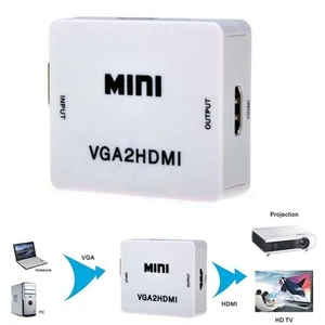 Vga To Hdmı Çevirici Dönüştürücü Kablo + Ses