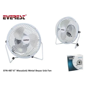 Efn-487 6` Masaüstü Metal Beyaz Usb Fan