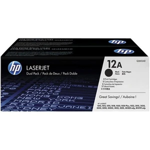 12A 2'li Paket 2000 Sayfa Kapasiteli Siyah Toner Q2612AD