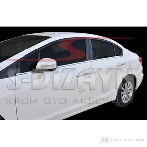 S-Dizayn Honda Civic Cam Çıtası 4 Prç. P.Çelik (2012>)