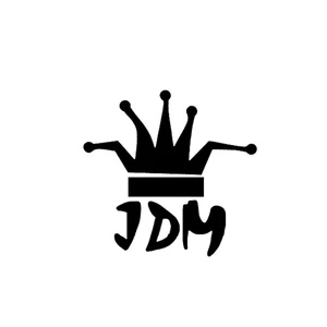 Z tech " JDM King " Sticker 14x14cm Siyah