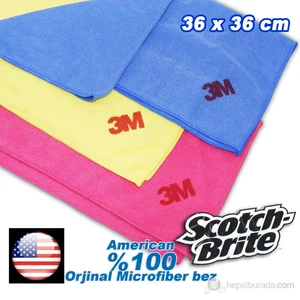 Scotch Brite 3M Araç ve Genel Amaçlı Mikrofiber Bez 3 Lü Süper Eko Paket(11759)
