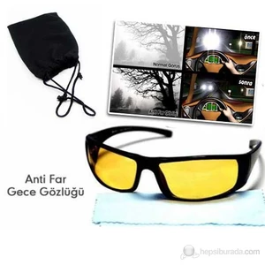 Anti Far Gece Görüş Gözlüğü ( Taşıma Çantalı ve Temizleme Bezi Hediyeli )
